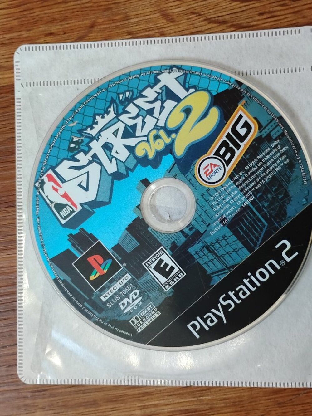 PlayStation 2 NBA Street Volume 2 EA Sports Video Game Loose Disc